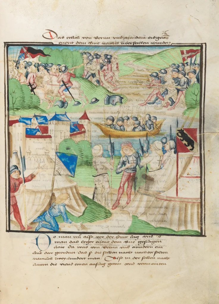 An illustration from Diebold Schilling, Amtliche Berner Chronik, vol. 3, 1478, leaf 69