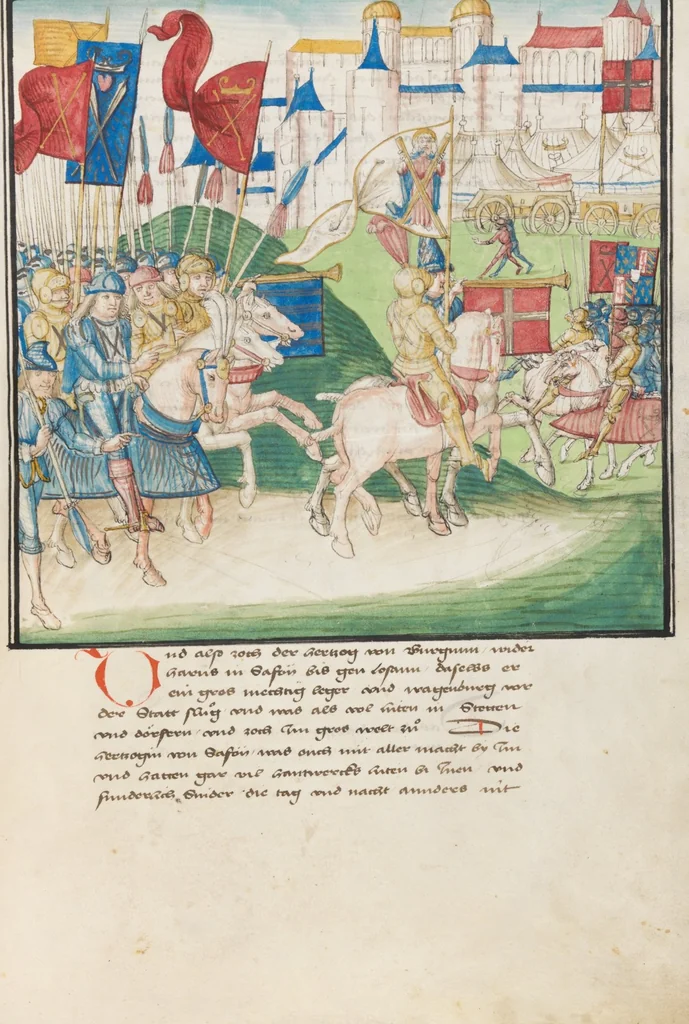 An illustration from Diebold Schilling, Amtliche Berner Chronik, vol. 3, 1478, leaf 693