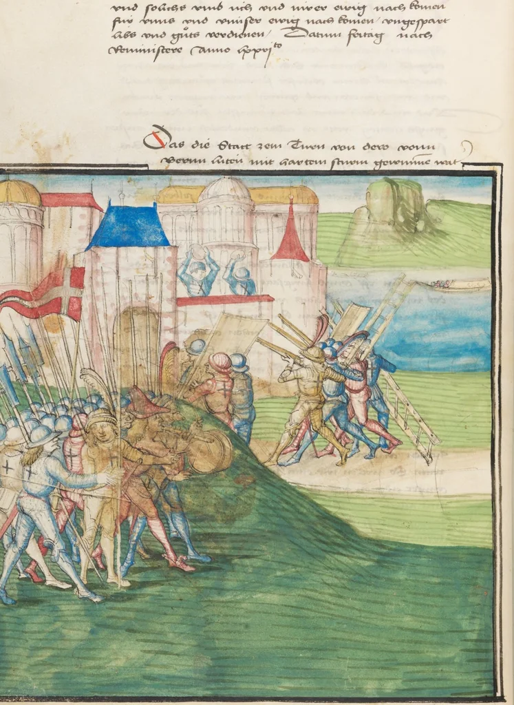 An illustration from Diebold Schilling, Amtliche Berner Chronik, vol. 3, 1478, leaf 708