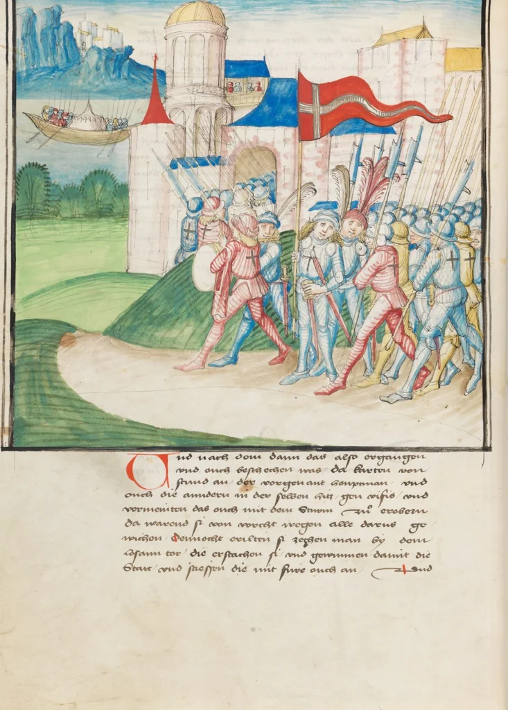 An illustration from Diebold Schilling, Amtliche Berner Chronik, vol. 3, 1478, leaf 710