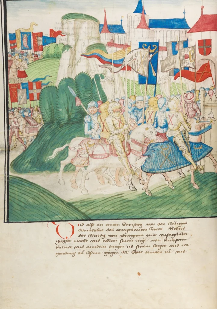An illustration from Diebold Schilling, Amtliche Berner Chronik, vol. 3, 1478, leaf 730