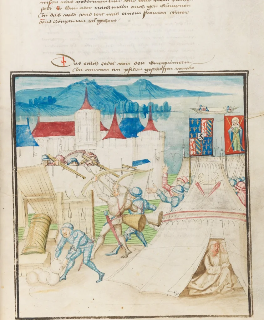 An illustration from Diebold Schilling, Amtliche Berner Chronik, vol. 3, 1478, leaf 743