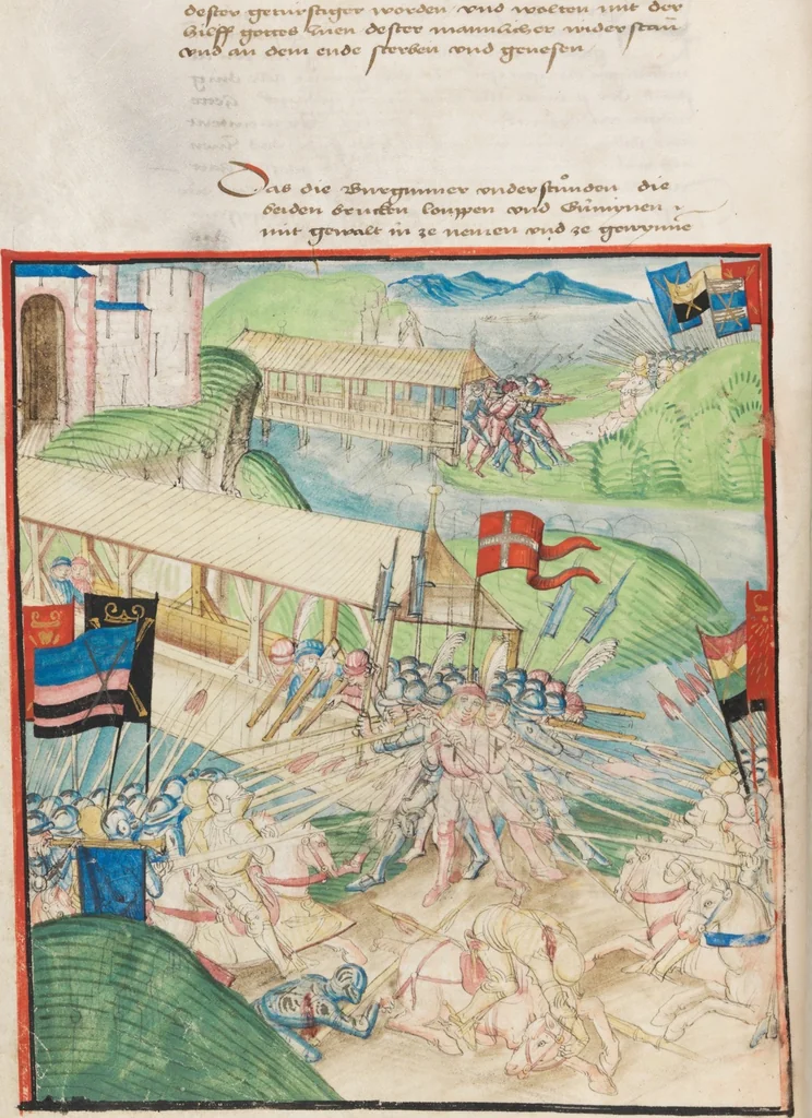 An illustration from Diebold Schilling, Amtliche Berner Chronik, vol. 3, 1478, leaf 746