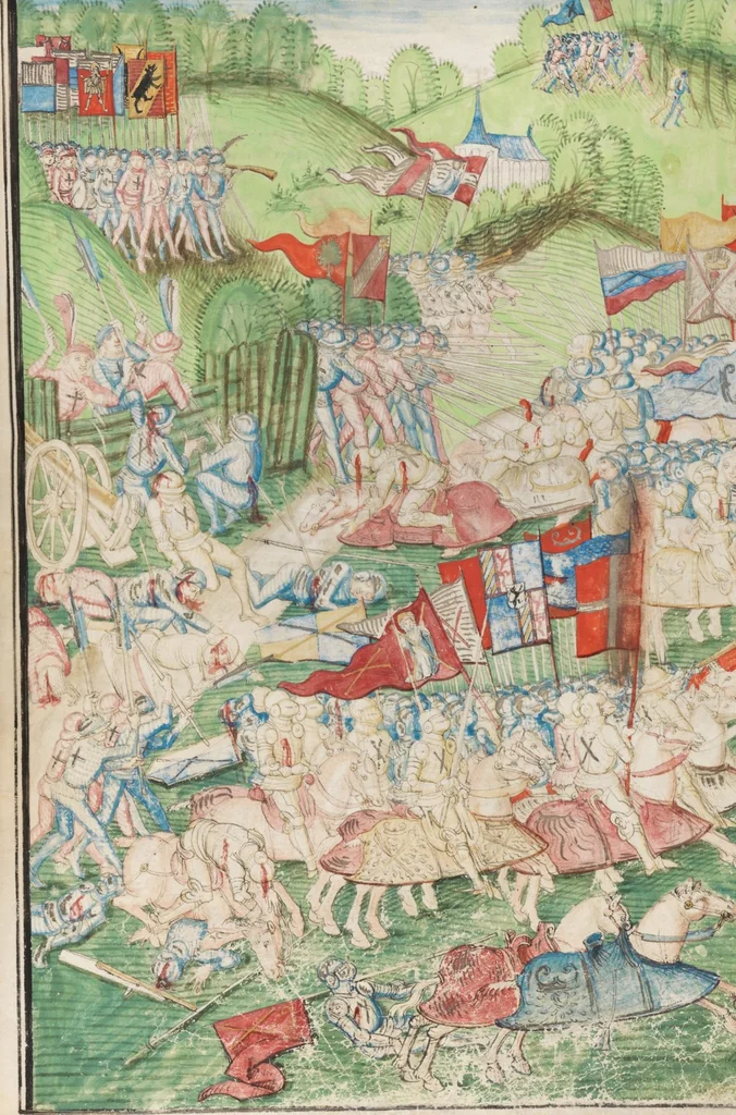An illustration from Diebold Schilling, Amtliche Berner Chronik, vol. 3, 1478, leaf 761