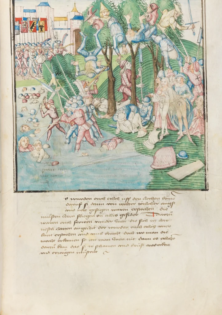 An illustration from Diebold Schilling, Amtliche Berner Chronik, vol. 3, 1478, leaf 771
