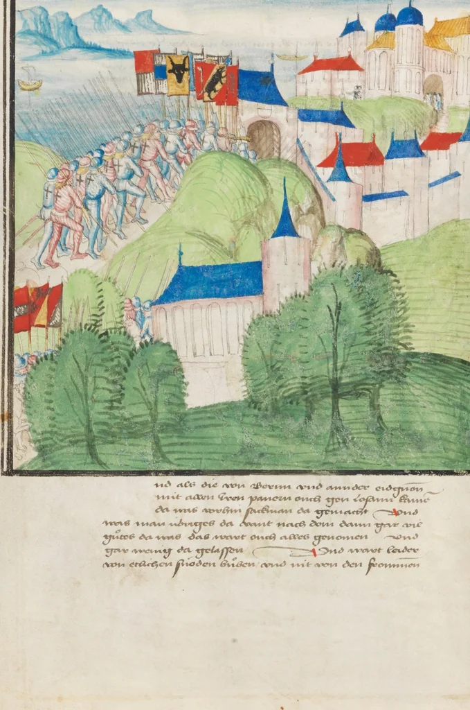 An illustration from Diebold Schilling, Amtliche Berner Chronik, vol. 3, 1478, leaf 790