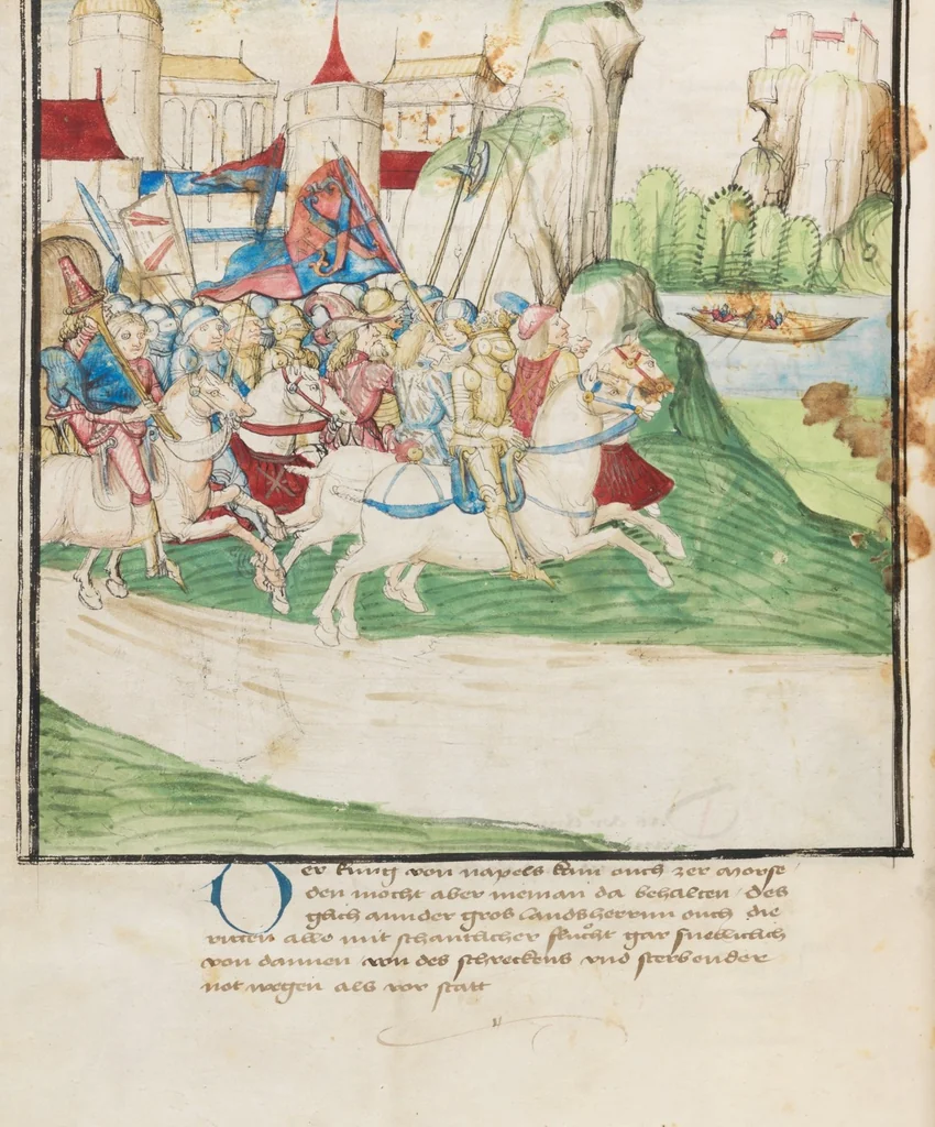 An illustration from Diebold Schilling, Amtliche Berner Chronik, vol. 3, 1478, leaf 804
