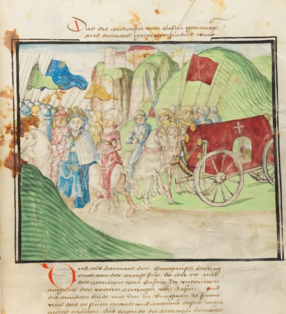 An illustration from Diebold Schilling, Amtliche Berner Chronik, vol. 3, 1478, leaf 805