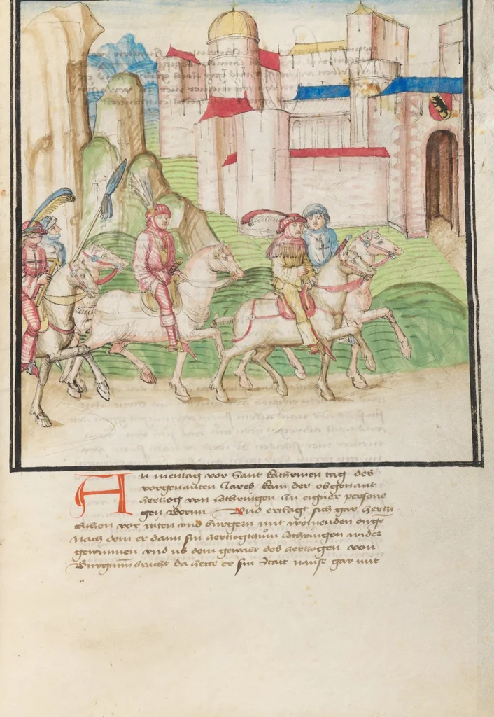 An illustration from Diebold Schilling, Amtliche Berner Chronik, vol. 3, 1478, leaf 837