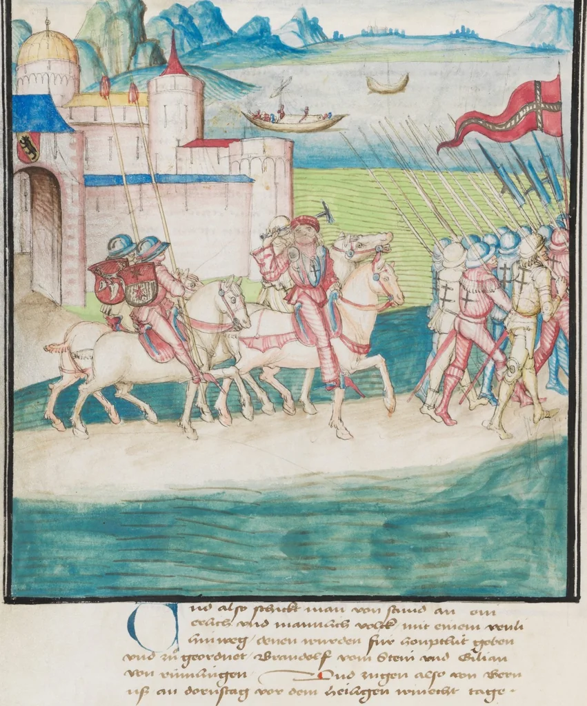 An illustration from Diebold Schilling, Amtliche Berner Chronik, vol. 3, 1478, leaf 842