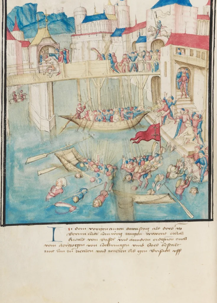 An illustration from Diebold Schilling, Amtliche Berner Chronik, vol. 3, 1478, leaf 844