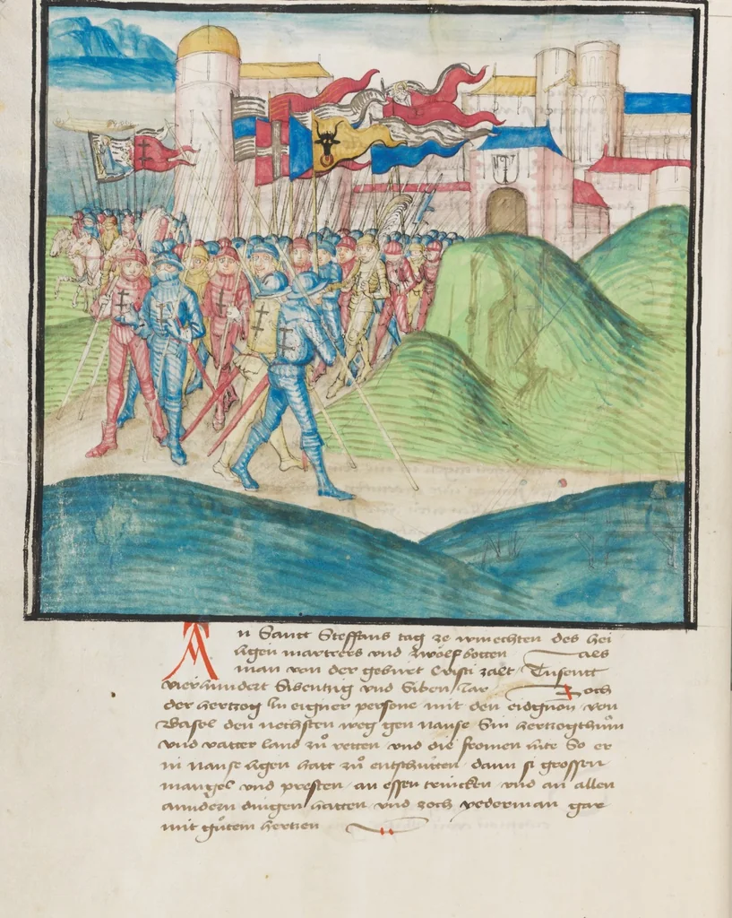 An illustration from Diebold Schilling, Amtliche Berner Chronik, vol. 3, 1478, leaf 846