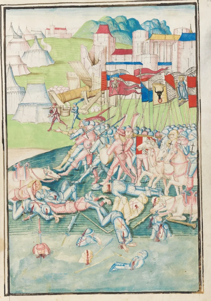 An illustration from Diebold Schilling, Amtliche Berner Chronik, vol. 3, 1478, leaf 853