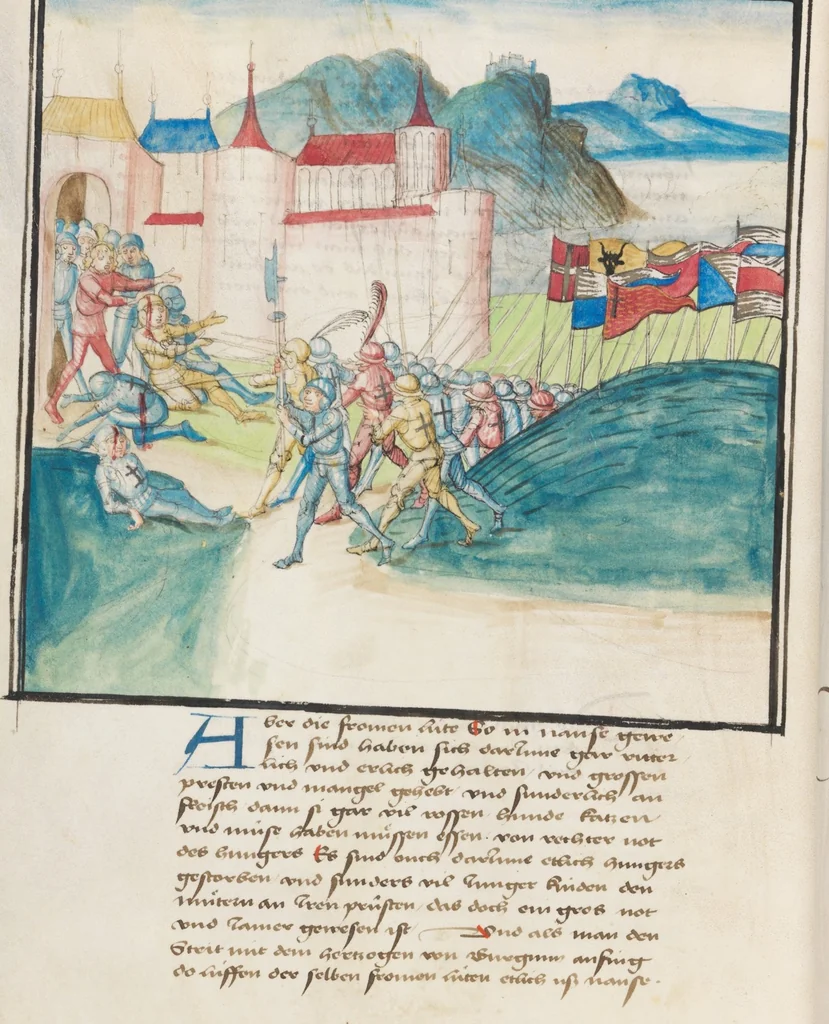 An illustration from Diebold Schilling, Amtliche Berner Chronik, vol. 3, 1478, leaf 862