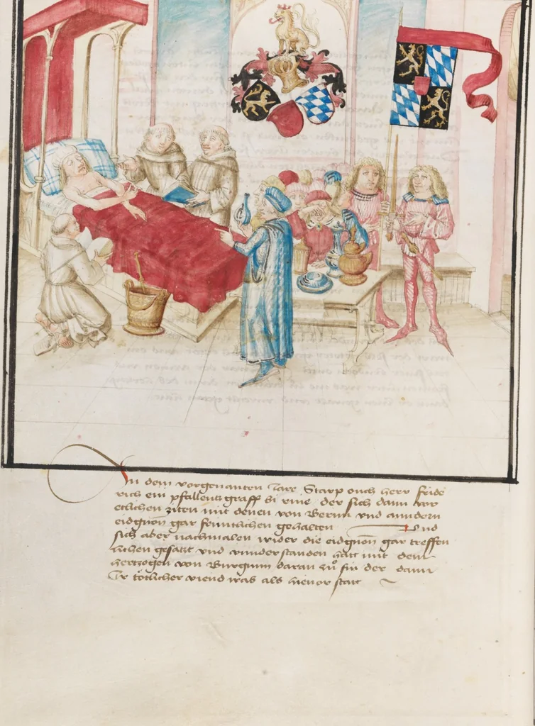 An illustration from Diebold Schilling, Amtliche Berner Chronik, vol. 3, 1478, leaf 876