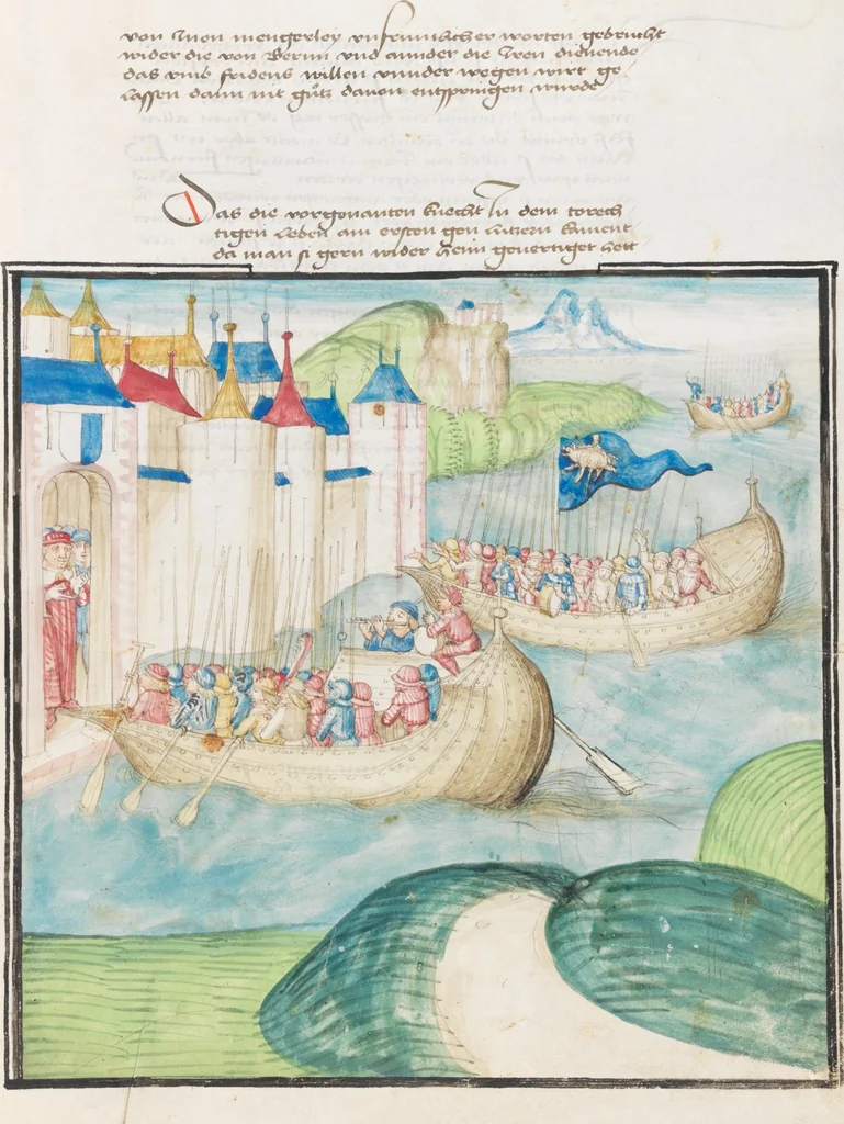 An illustration from Diebold Schilling, Amtliche Berner Chronik, vol. 3, 1478, leaf 879