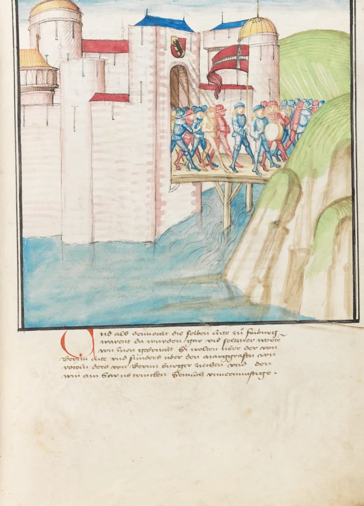 An illustration from Diebold Schilling, Amtliche Berner Chronik, vol. 3, 1478, leaf 891