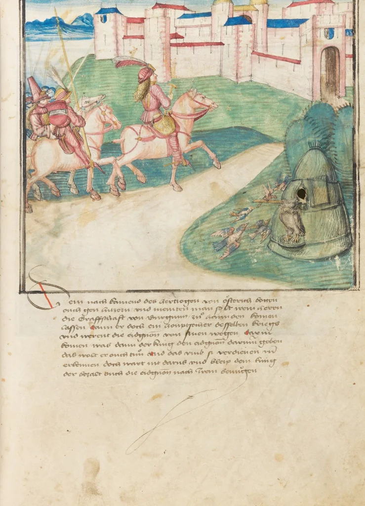 An illustration from Diebold Schilling, Amtliche Berner Chronik, vol. 3, 1478, leaf 899