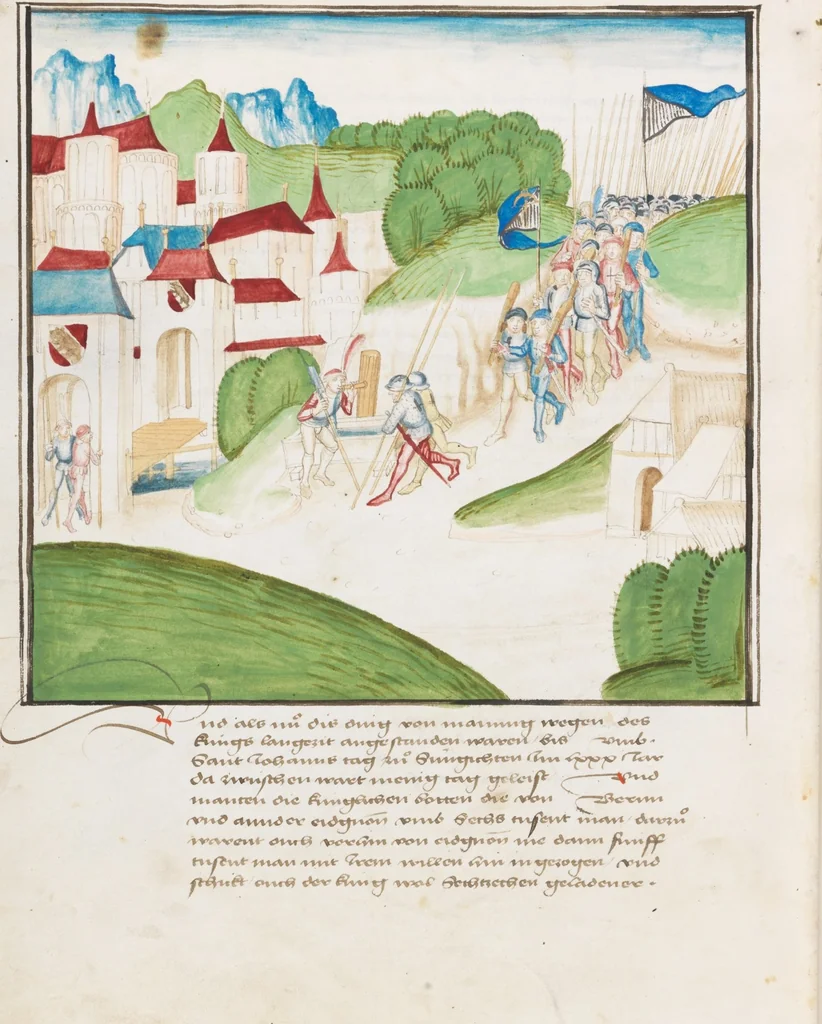 An illustration from Diebold Schilling, Amtliche Berner Chronik, vol. 3, 1478, leaf 932