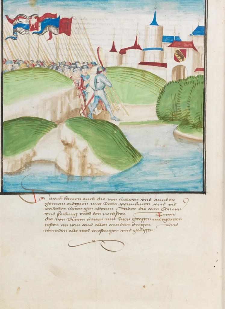 An illustration from Diebold Schilling, Amtliche Berner Chronik, vol. 3, 1478, leaf 934