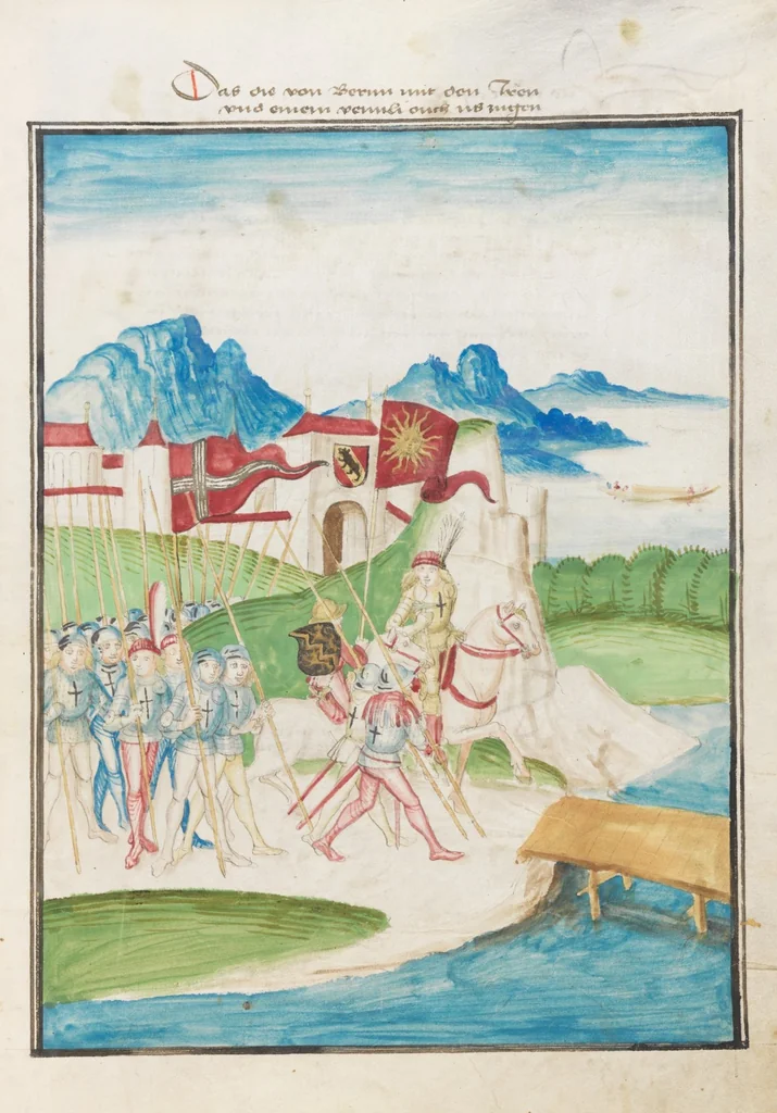 An illustration from Diebold Schilling, Amtliche Berner Chronik, vol. 3, 1478, leaf 935