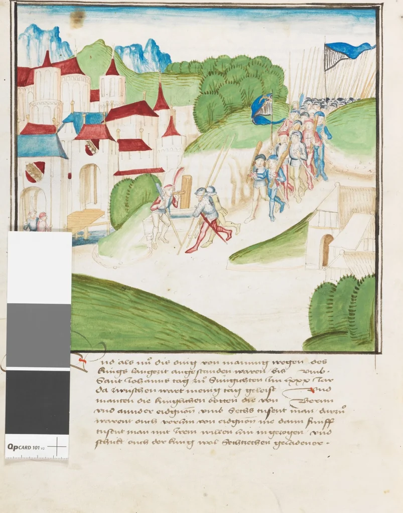 An illustration from Diebold Schilling, Amtliche Berner Chronik, vol. 3, 1478, leaf 956