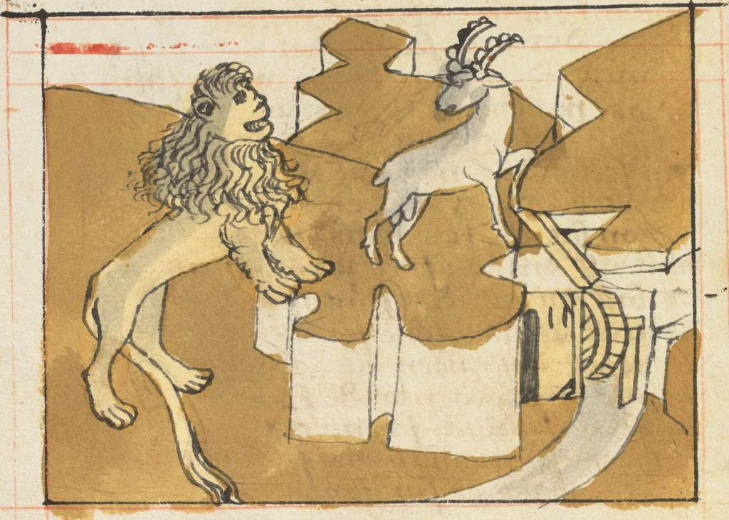An illustration from Ulrich Boner: Edelstein, 1466, leaf 134