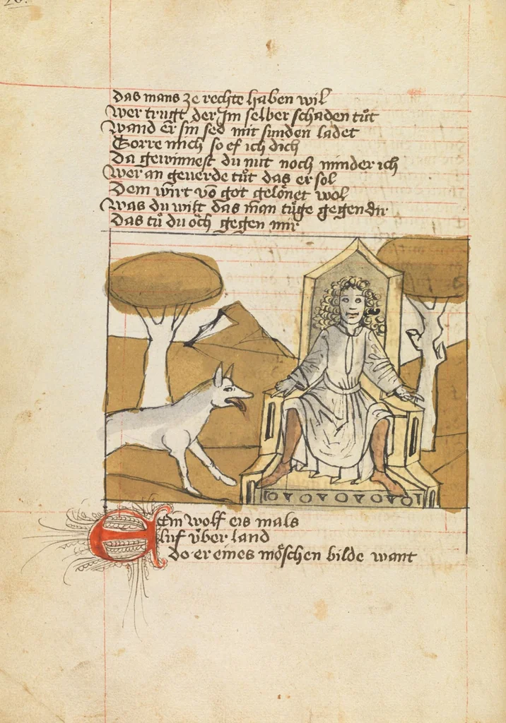 An illustration from Ulrich Boner: Edelstein, 1466, leaf 36