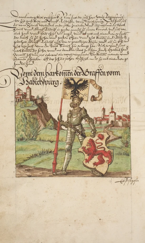 An illustration from Silbereisen: Chronicon Helvetiae, Part I, 1576, leaf 110