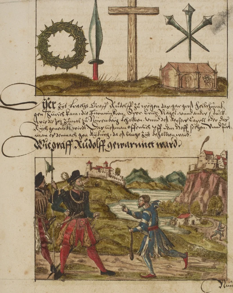 An illustration from Silbereisen: Chronicon Helvetiae, Part I, 1576, leaf 117