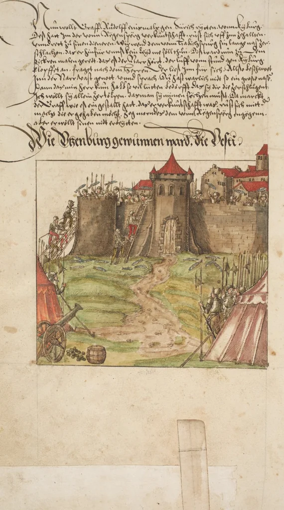 An illustration from Silbereisen: Chronicon Helvetiae, Part I, 1576, leaf 118