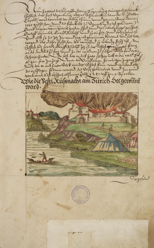 An illustration from Silbereisen: Chronicon Helvetiae, Part I, 1576, leaf 119
