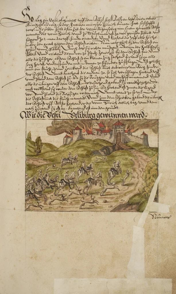 An illustration from Silbereisen: Chronicon Helvetiae, Part I, 1576, leaf 121
