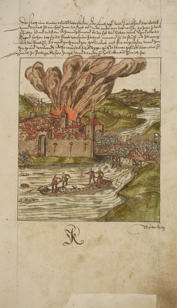 An illustration from Silbereisen: Chronicon Helvetiae, Part I, 1576, leaf 123
