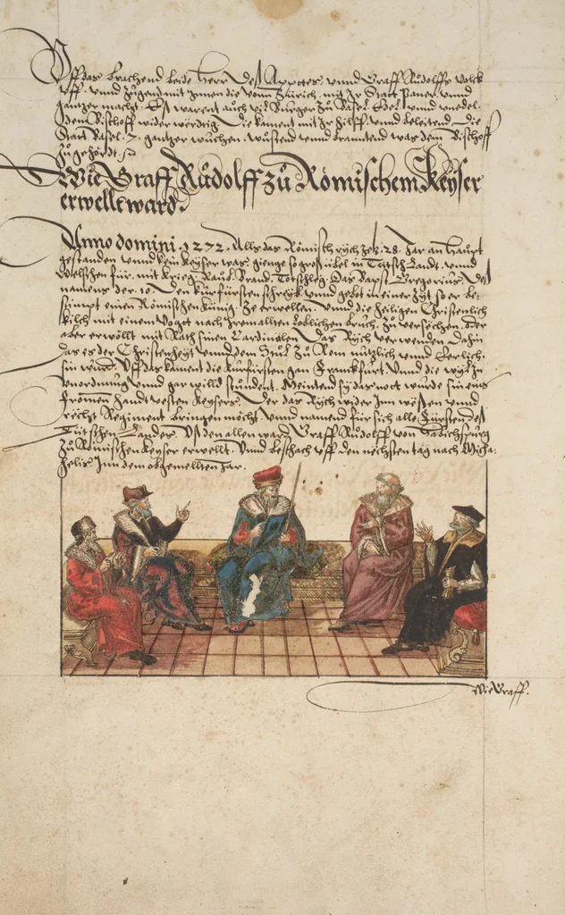 An illustration from Silbereisen: Chronicon Helvetiae, Part I, 1576, leaf 126