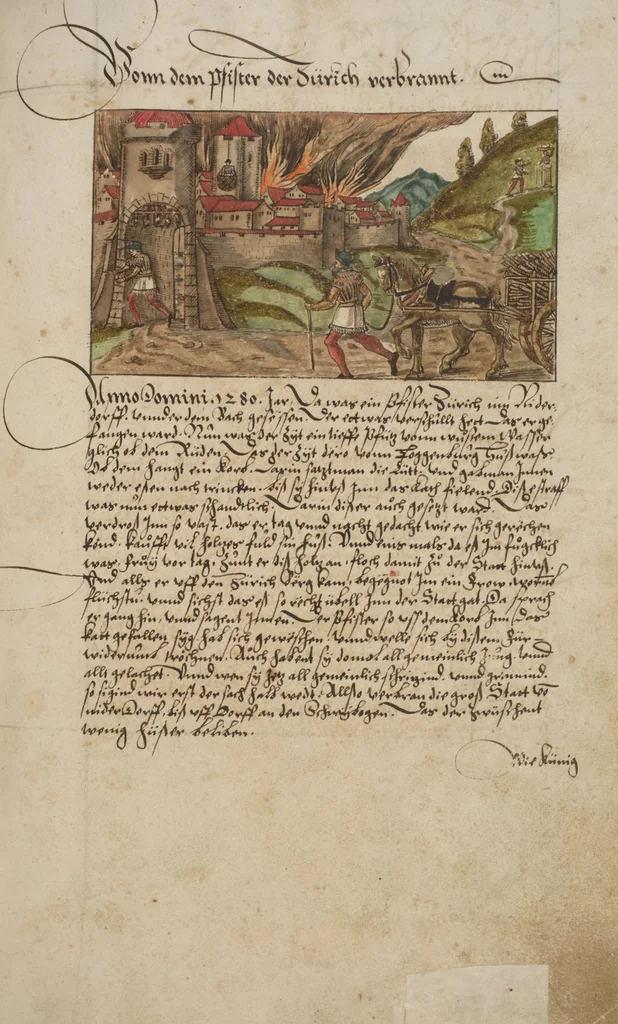 An illustration from Silbereisen: Chronicon Helvetiae, Part I, 1576, leaf 131