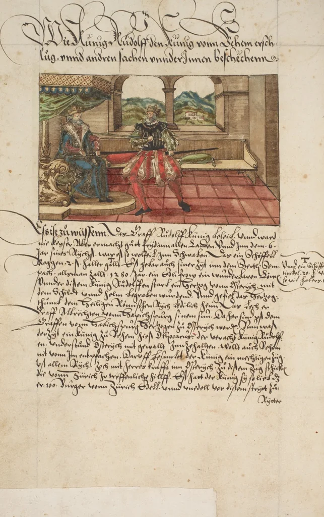 An illustration from Silbereisen: Chronicon Helvetiae, Part I, 1576, leaf 132