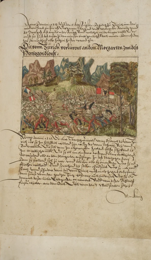 An illustration from Silbereisen: Chronicon Helvetiae, Part I, 1576, leaf 151