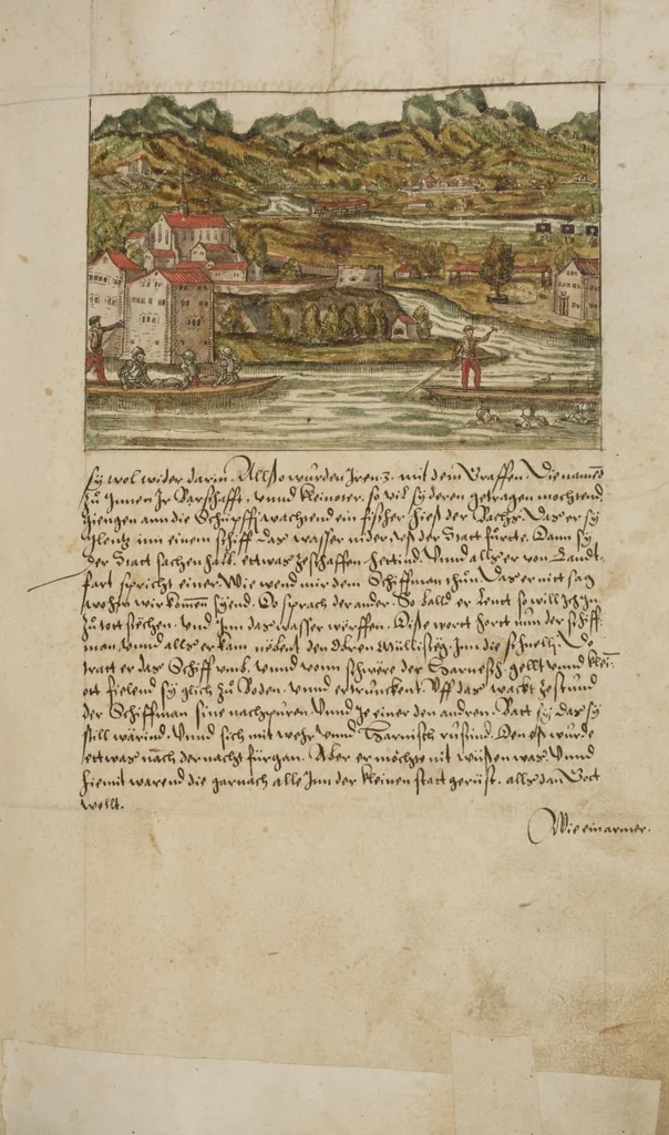 An illustration from Silbereisen: Chronicon Helvetiae, Part I, 1576, leaf 175