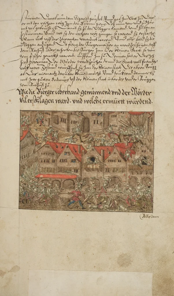 An illustration from Silbereisen: Chronicon Helvetiae, Part I, 1576, leaf 177