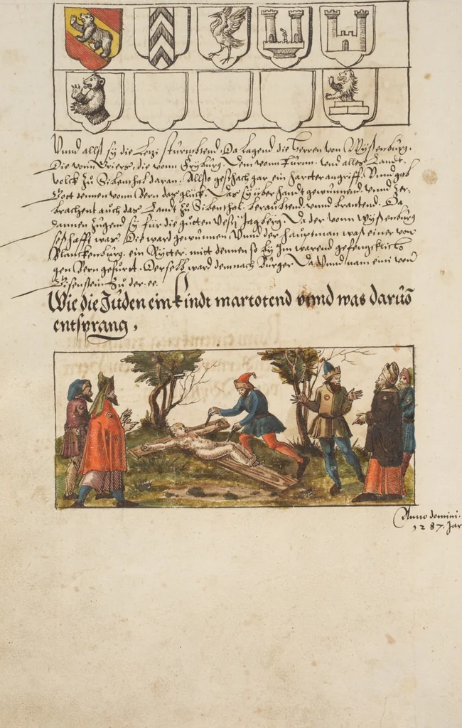 An illustration from Silbereisen: Chronicon Helvetiae, Part I, 1576, leaf 200