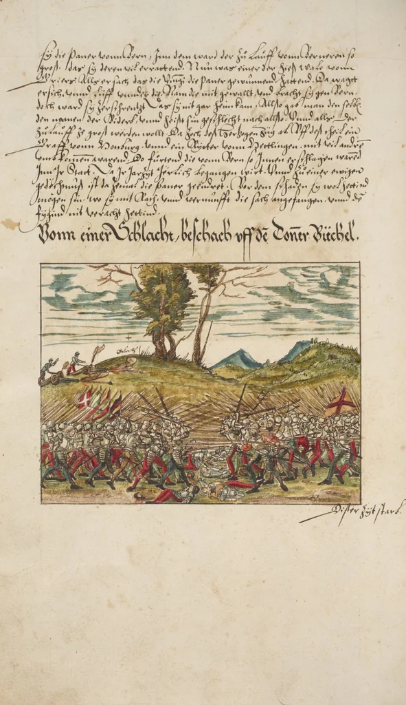 An illustration from Silbereisen: Chronicon Helvetiae, Part I, 1576, leaf 204