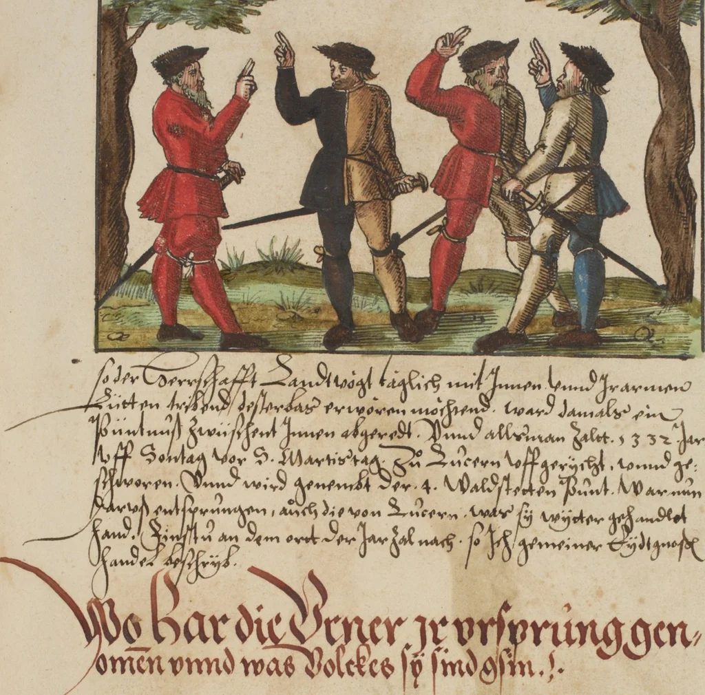 An illustration from Silbereisen: Chronicon Helvetiae, Part I, 1576, leaf 237