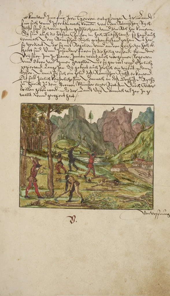 An illustration from Silbereisen: Chronicon Helvetiae, Part I, 1576, leaf 241