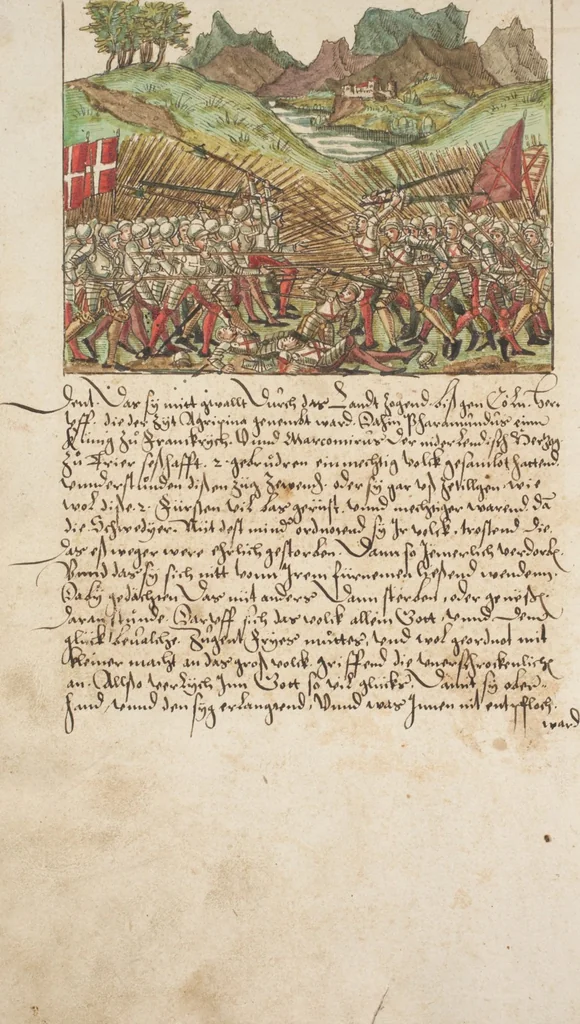 An illustration from Silbereisen: Chronicon Helvetiae, Part I, 1576, leaf 244