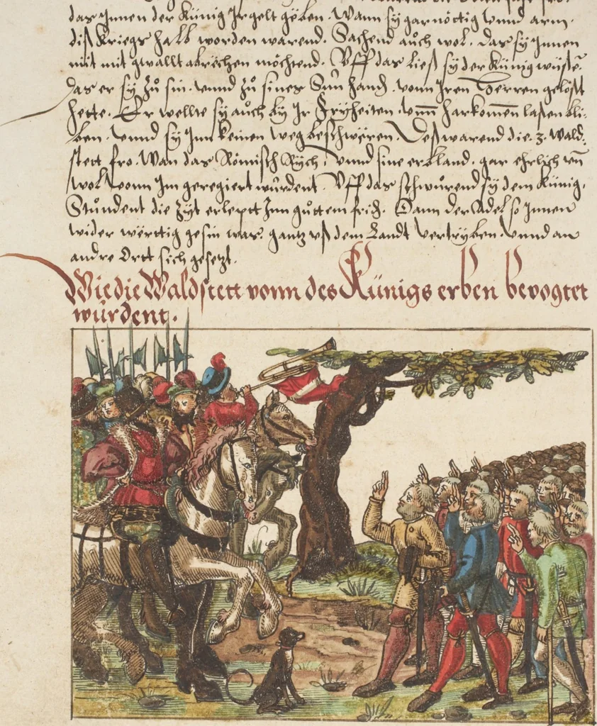 An illustration from Silbereisen: Chronicon Helvetiae, Part I, 1576, leaf 264