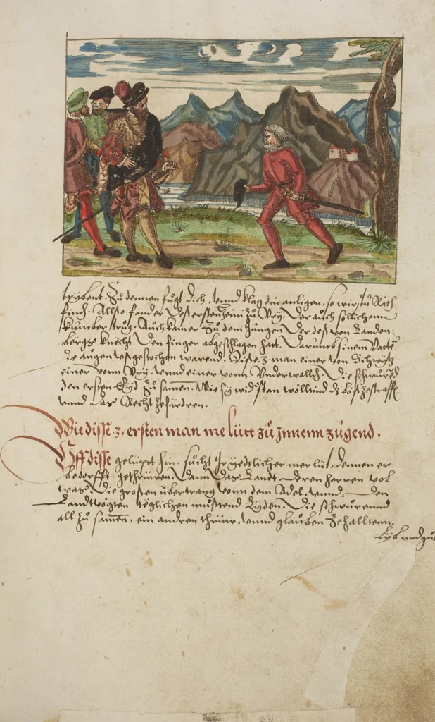 An illustration from Silbereisen: Chronicon Helvetiae, Part I, 1576, leaf 269