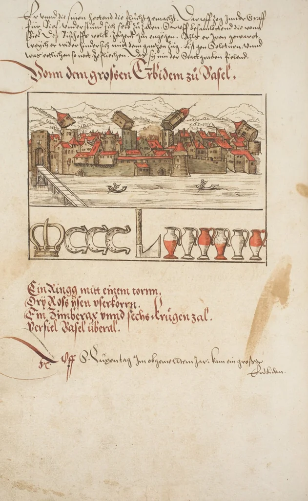 An illustration from Silbereisen: Chronicon Helvetiae, Part I, 1576, leaf 296