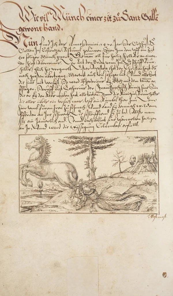 An illustration from Silbereisen: Chronicon Helvetiae, Part I, 1576, leaf 312