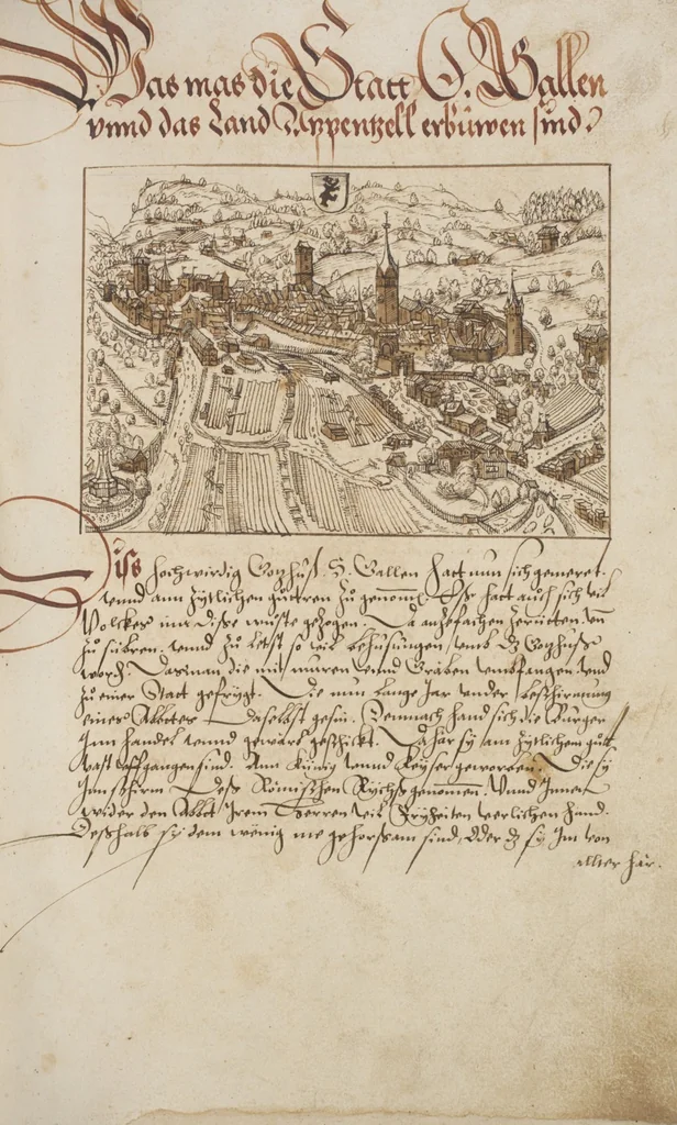 An illustration from Silbereisen: Chronicon Helvetiae, Part I, 1576, leaf 313